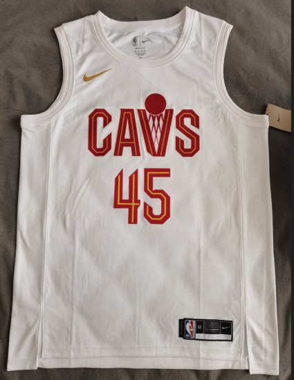 Maillot de Basket #45 Mitchell Cleveland Cavaliers 22-23 Blanc